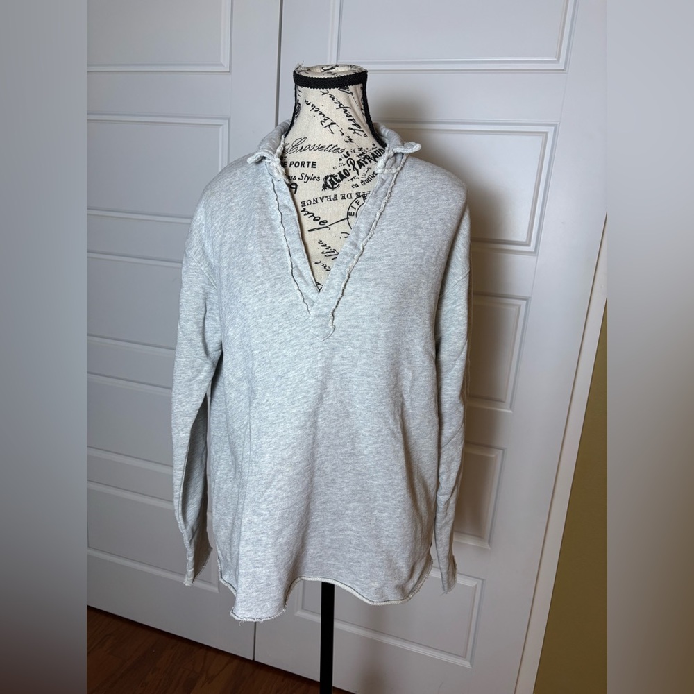 Frank & Eileen Patrick popover henley in gray melange - Picture 4 of 8